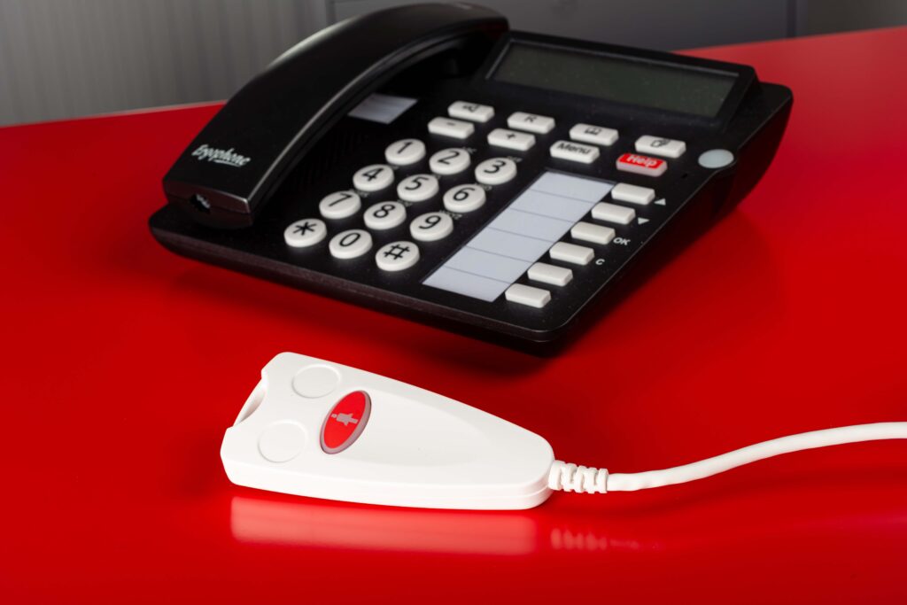 Lichtruftaster und Telefon